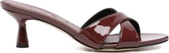 Aeyde Vero Heeled Mule - Dames - Muiltjes - Bruin - 37 EU - Leer - Schoenen