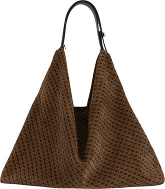 Gherardini Amazzonia Medium Monogram Suede Shoulder Bag