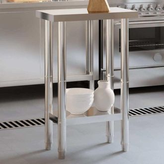 vidaXL Mesa De Trabajo De Cocina Acero Inoxidable 55x55x85 Cm Vidaxl