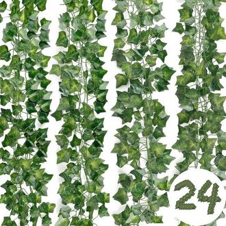 OEM Hiedra Artificial - Bajo Mantenimiento - Juego De 24 - Aspecto Natural