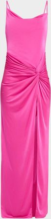 Bcbgmaxazria Sleeveless Cowl-Neck Draped Twist Gown
