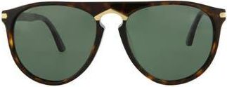 Cartier 57mm Aviator Sunglasses in Havana Havana Green at Nordstrom Rack