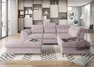 Sit&more Ecksofa »Cabrio L-Form, B: 274 cm, mit Sitztiefen-, Arm- & Kopfteilverstellung« 3 Nierenkissen, Federkern, optional Bettfunktion und Stauraum