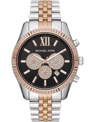 Michael Kors Mens Michael Kors MK8714 Tri Tone Chronograph Mens Watch - Black