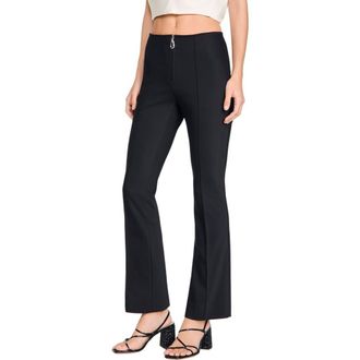 Sandro Pleat and zip trousers in Black at Nordstrom, Size 42 Eu