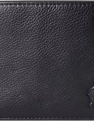 Ralph Lauren Mens Ralph Lauren Mens Pebbled Genuine Wallet - Black