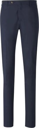 Pantaloni Torino chiusura con abbottonatura e zip nascosta - Blu