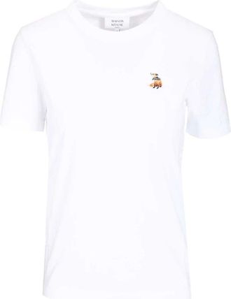 Maison Kitsun&eacute; Dreaming Fox Regular T-Shirt - Dames - T-shirts - Wit - XS - Katoen - Tops