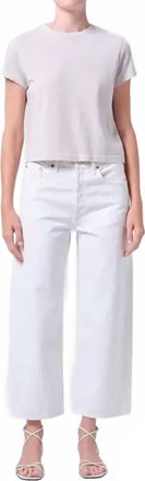 A Gold E Arc Subtle Bow-Leg Jean In Chalk White