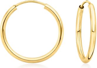 Ross-Simons Italian 1.5mm 14kt Yellow Gold Endless Hoop Earrings