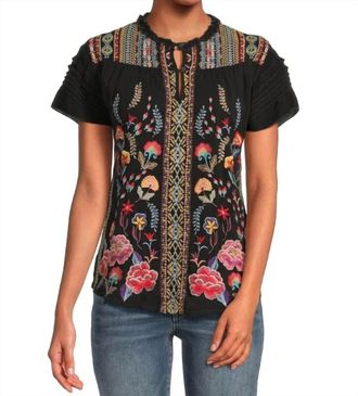 Johnny Was Lafaret Blouse In Black