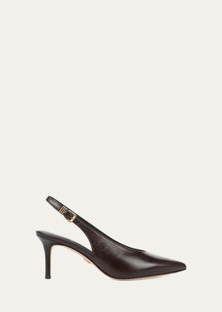 Veronica Beard 70mm Luciana Leather Slingback Pumps