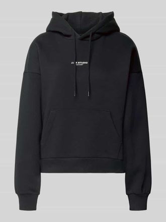 Jack & Jones Hoodie mit Logo und K&auml;nguru-Tasche in Black, Gr&ouml;&szlig;e XL