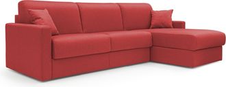 Divani.Store Divani.store - Chris Sof&aacute; Esquinero De 5 Plazas En Tejido Impermeable 248 Cm Izquierdo (mat. 120x197) Rojo