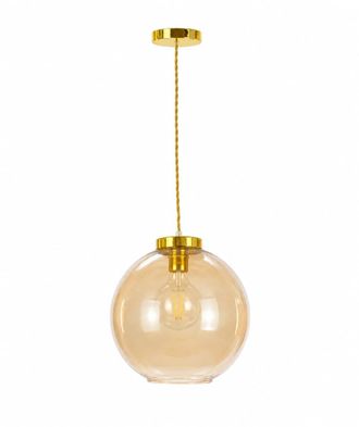 Els Banys L&aacute;mpara de techo Ball crema vidrio soplado E27 &Oslash;30 cm