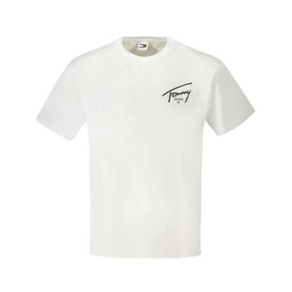 Tommy Hilfiger T-Shirts, male, White, L, Cotton T-Shirt in White