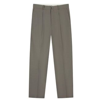 Olaf Hussein Pantaloni in Lana Regular a Pinces - - Trousers - Uomo - Marrone - M