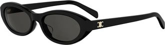 Celine Celine - Triomphe Mini Zonnebril - Dames - Accessoires - Zwart - Maat: 56 MM