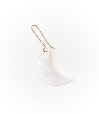 Matr Boomie Rajani Crescent Moon Drop Earrings - Mother of Pearl in Ivory at Nordstrom