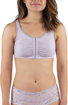Everviolet Maia Front Close Pocketed Bralette in Mauve at Nordstrom, Size Xx-Large