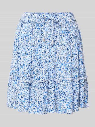 Only Ausgestellter Mini-Rock aus reiner Viskose Modell IBIZA in Bleu, Gr&ouml;&szlig;e M