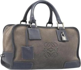 Loewe Pre-owned Hand Bag - Dames - Vintage Handtas - Grijs - ONE Size - Leer - Vintage