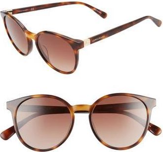 Longchamp Le Pliage 51mm Gradient Round Sunglasses in Havana at Nordstrom Rack