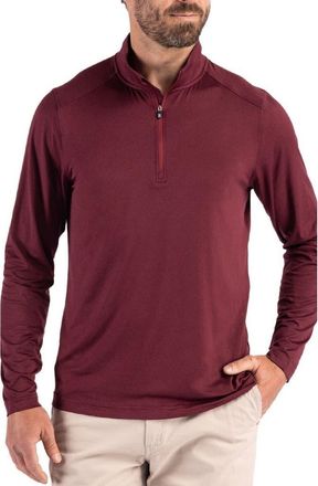 Cutter & Buck Coastline Epic Comfort Half Zip Performance Pullover in Bordeaux at Nordstrom, Size Xxx-Large