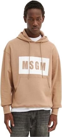 Msgm Hombre, Sudaderas, Beige, Talla: S