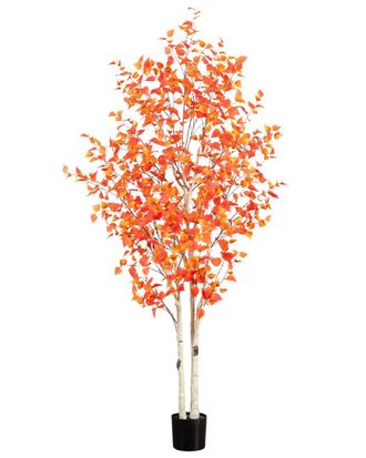 Nearly Natural 8Ft Autumn Birch Artificial Fall Tree
