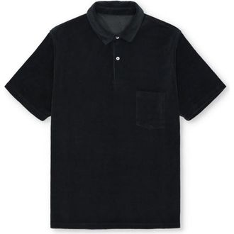 Fortela Missourim Terry Cloth Short Sleeve Polo in Indaco at Nordstrom, Size Xx-Large Eu