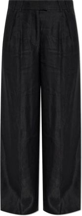 AllSaints Charley Broeken - Dames - Wijde Broeken - Zwart - 3XS - Polyester - Broeken