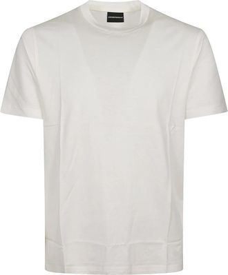 Emporio Armani Basic Filo di Scozia T-shirt - Heren - T-shirts - Wit - L - Katoen - Tops