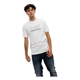 Emporio Armani T-Shirts, male, White, Size: 2XL 7M001308 T-Shirt