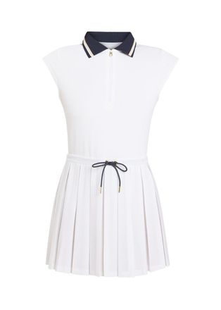 Varley Nico 32 Stretch-jersey Mini Court Dress - White And Blue - XL (UK16 / XL)