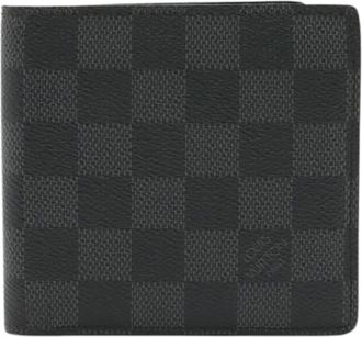 Louis Vuitton Pre-owned Wallets, male, Gray, Size: ONE SIZE Pre-owned Portefeuille Marco Damier Graphite Wallet