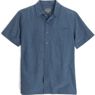 Royal Robbins Desert Pucker Button-Up Shirt in Collins Blue at Nordstrom, Size Xx-Large