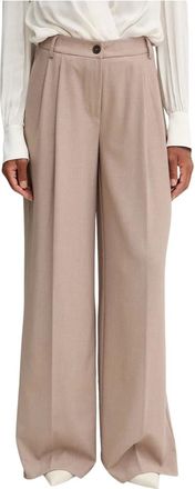 Twinset Palazzo Broek - Dames - Broeken - Beige - Maat: XS Viscose