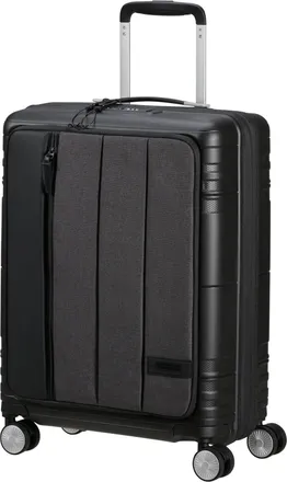 American Tourister Koffer AMERICAN TOURISTER Hello Cabin 55, Damen, Gr. B/H/T: 22cm x 55cm x 40cm, grau (dunkelgrau), Polyester, Polypropylen, Koffer Koffer