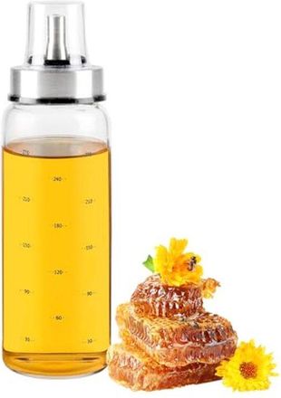 OEM Dispensador De Miel De Vidrio, Jarra De Jarabe Antigoteo Con Tapa, Dispensador De Miel Y Jarabe De 300 Ml Para El Hogar, La Cocina Y La Cafeter&iacute;a