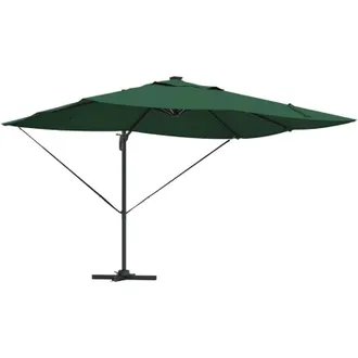 vidaXL Parasol Roma De Brazo Lateral Verde, Negro 352 X 251 X 265 Cm Vidaxl