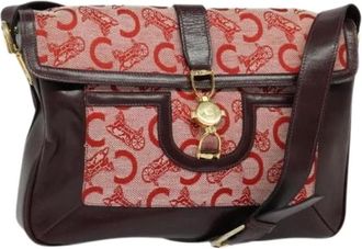 Celine Pre-owned Cross Body Bags, female, Red, Size: ONE SIZE Pre-owned Vintage Canvas Shoulder Bag