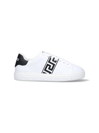 Versace Low-Top Sneakers with Embroidered Logo