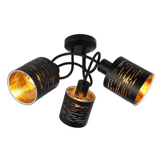 Globo Lighting Plafoniera - Tunno - Nero - Metallo - &Oslash; 40cm - E14 - - Globo