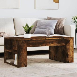 vidaXL Tavolino da Salotto Rovere Fumo 102x55x42 cm Legno Multistrato - Vidaxl