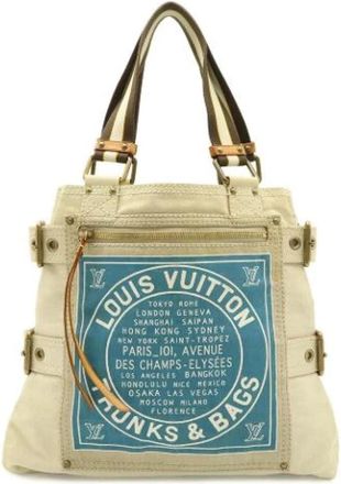 Louis Vuitton Pre-owned Tote Bag - Dames - Vintage Shopper - Blauw - ONE Size - Vintage