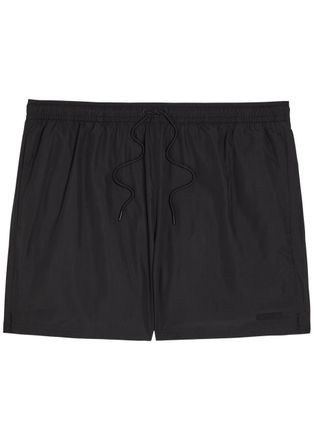 Calvin Klein Logo-appliqu&eacute;d Shell Swim Shorts - Black - L