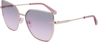 Calvin Klein Jeans Ckj 23202S N 770 Zonnebrillen - Dames - Zonnebrillen - Geel - 60 MM - Accessoires