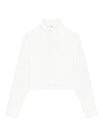 Courr&egrave;ges chest-pocket buckle-collar shirt - women - Cotton - 34 - White