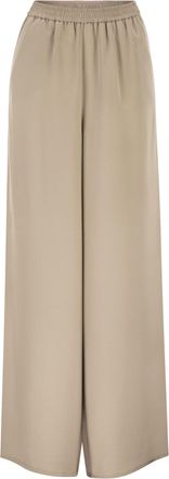 Max Mara Mxmvolonta broek van pure zijde met wijde pijpen